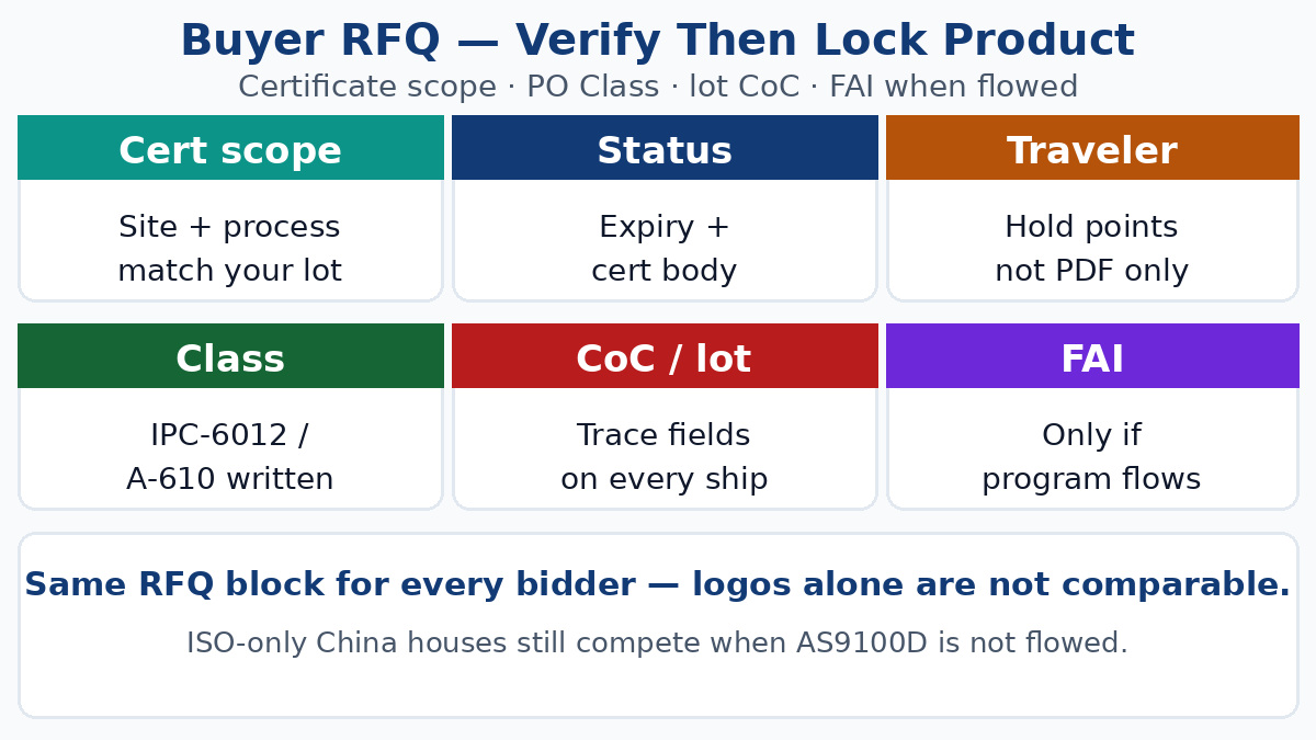 AS9100D QMS pillars buyers verify — safety, risk, counterfeit, human factors, audit cadence