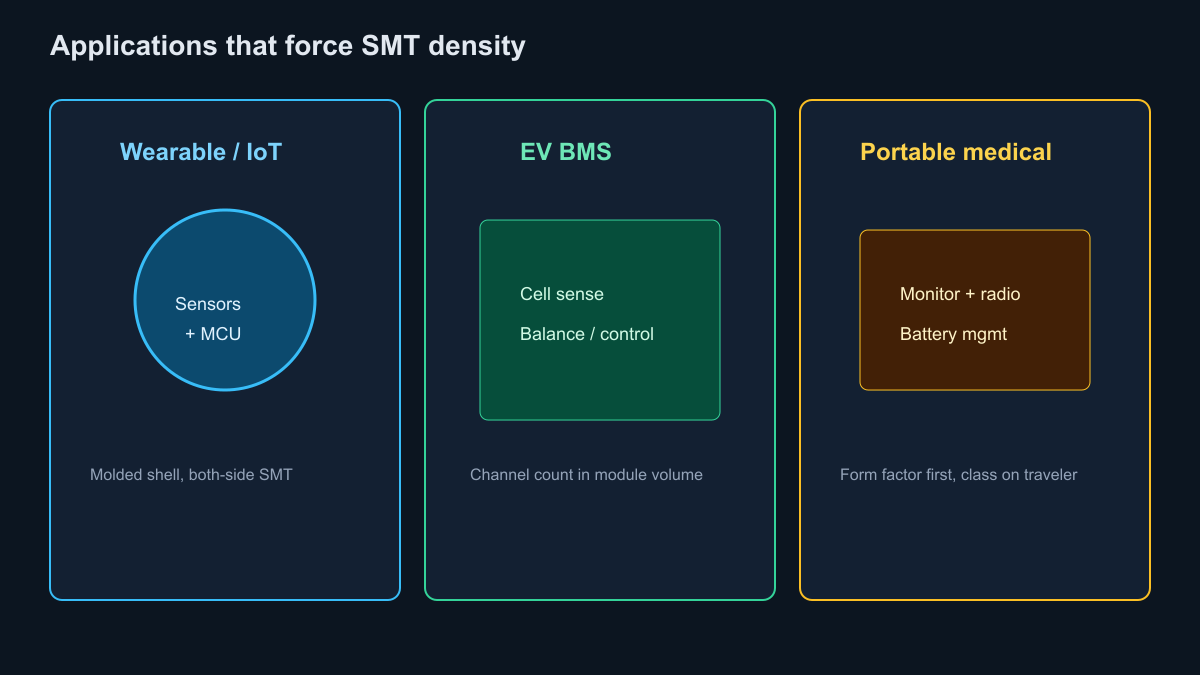 Density-driven applications: wearable EV BMS and portable medical