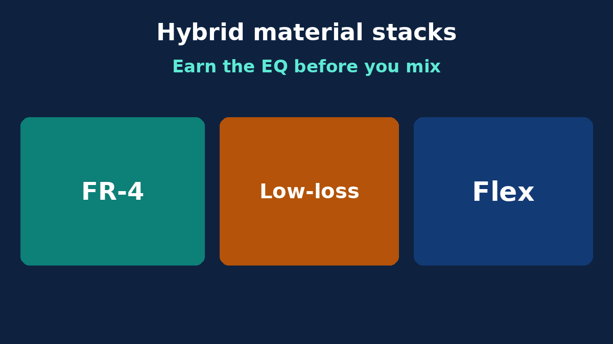 Hybrid multi-material PCB stack decisions and EQ tradeoffs