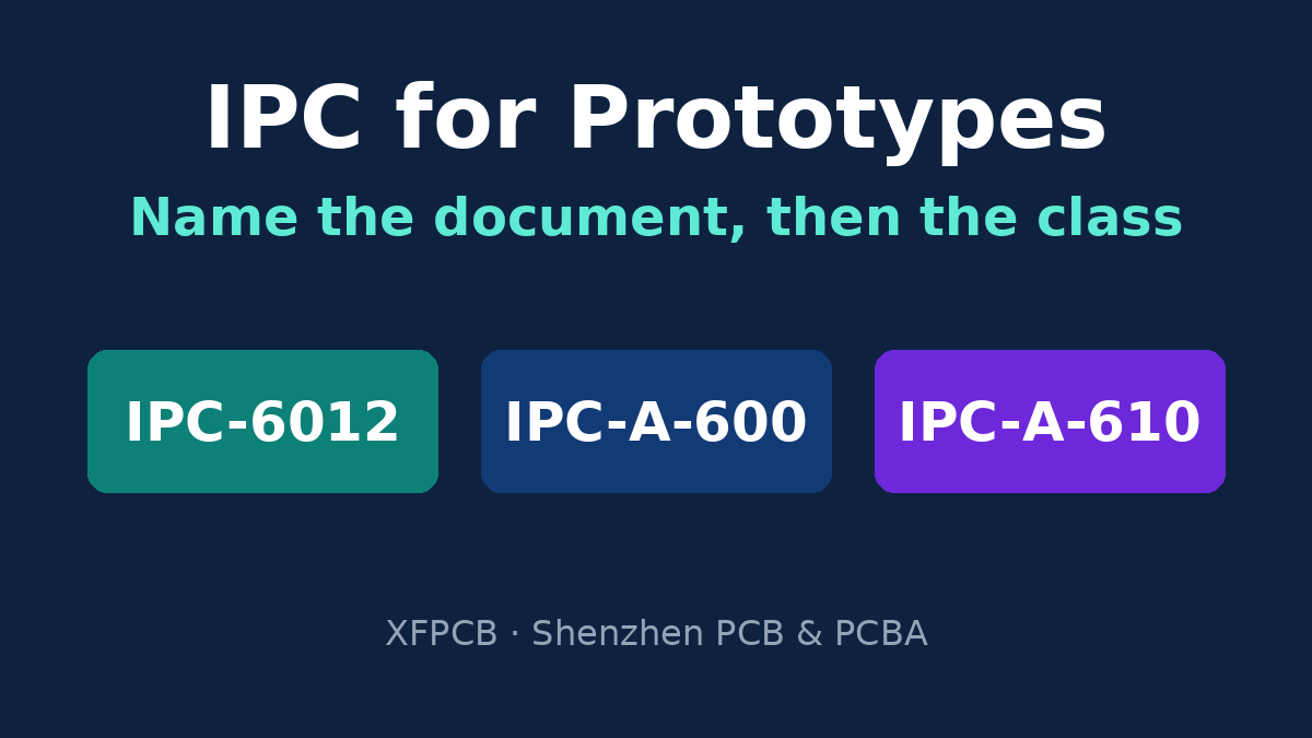 IPC documents that apply to PCB prototype fabrication and assembly