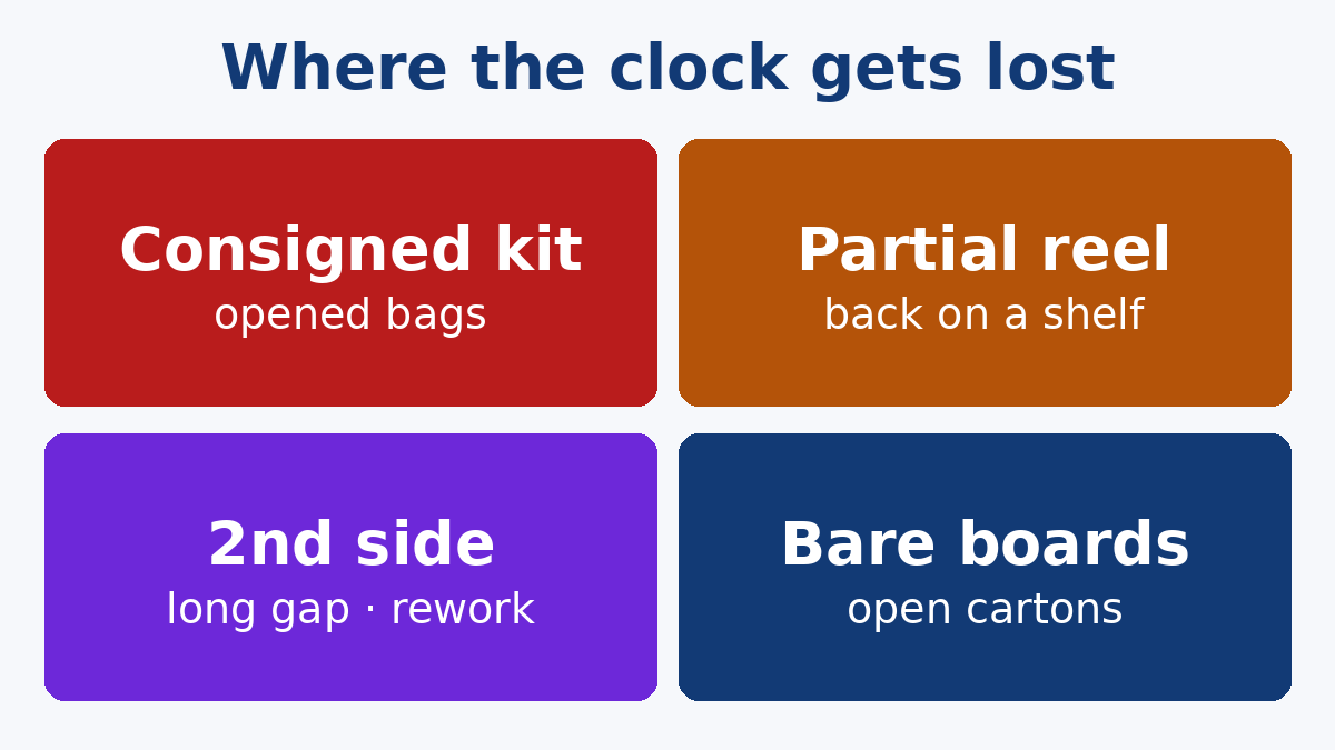 Where the floor-life clock gets lost between dock and reflow