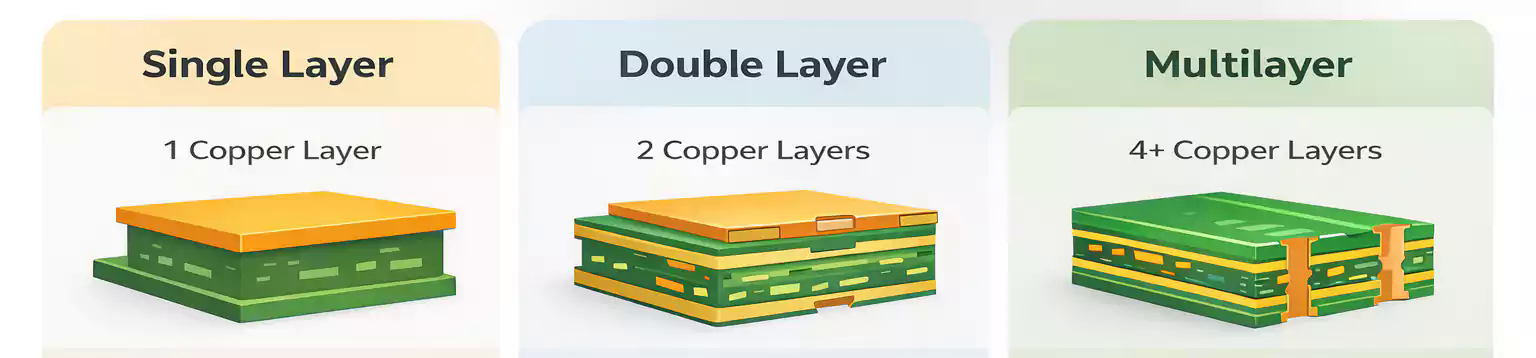 Layer construction comparison for multilayer PCB quoting