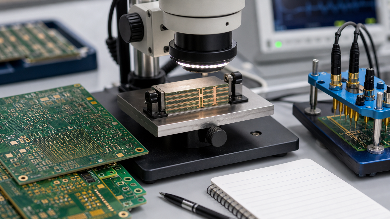Multilayer PCB stack-up inspection relevant to controlled dielectric and reliability builds