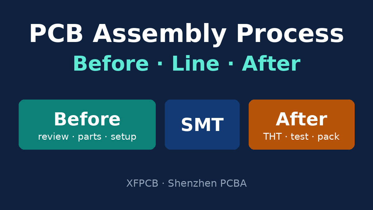 PCB assembly process: steps before, on and after the SMT line