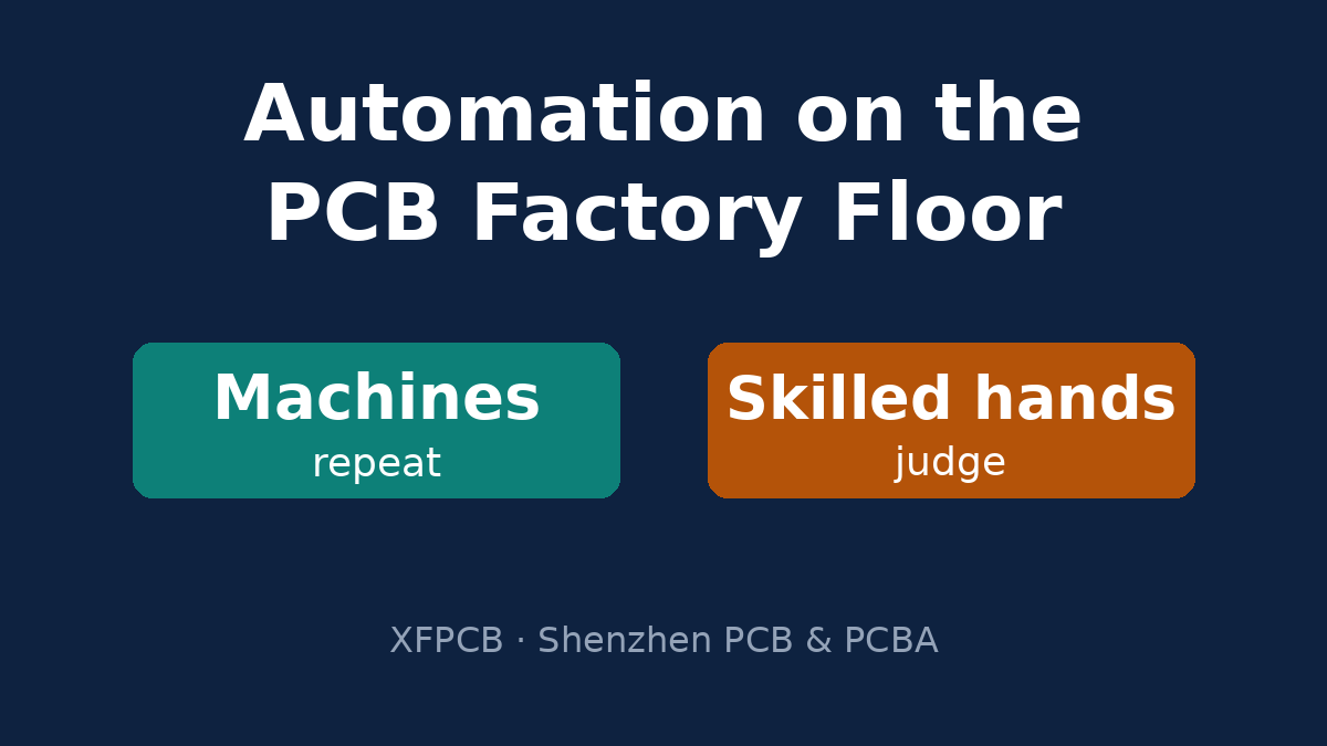 Automation vs skilled manual work on a PCB and PCBA factory floor