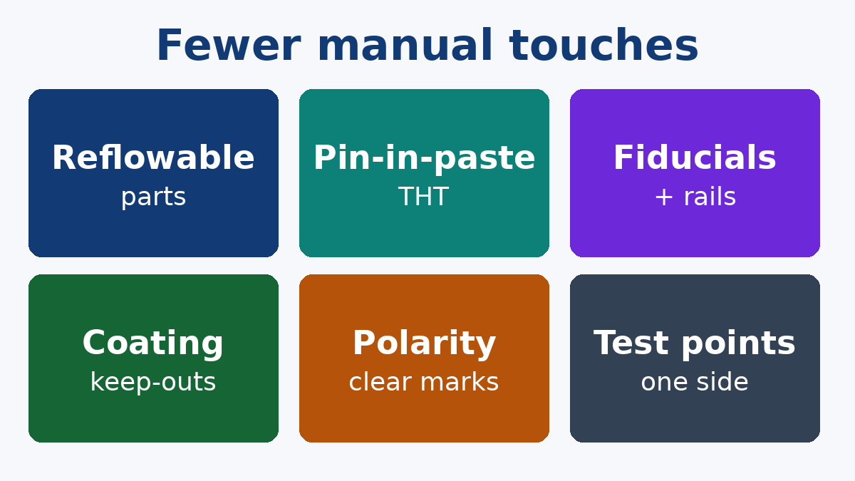 Design levers that reduce manual touches