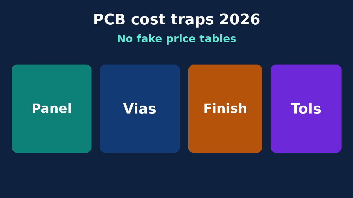 2026 PCB cost traps: panelization, vias, finish and tight tolerances