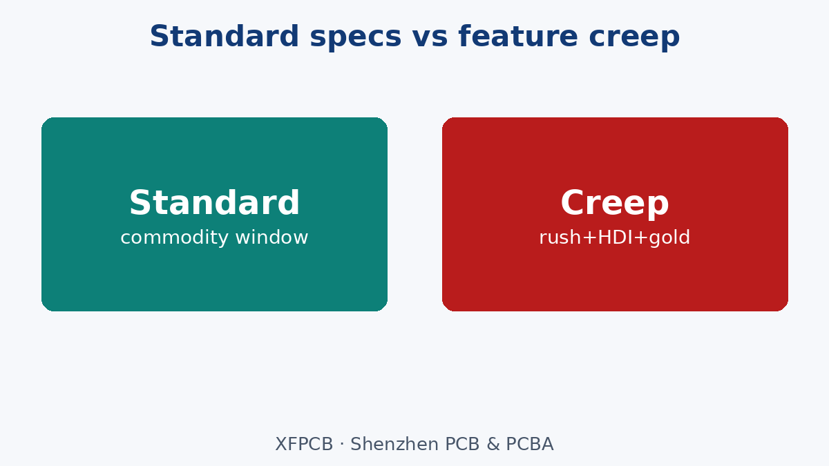 Standard stack vs feature creep on the same outline