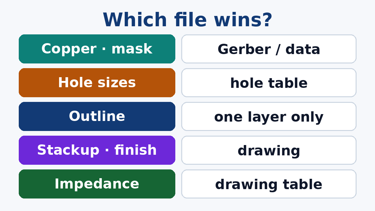 Which file is the authority for which decision