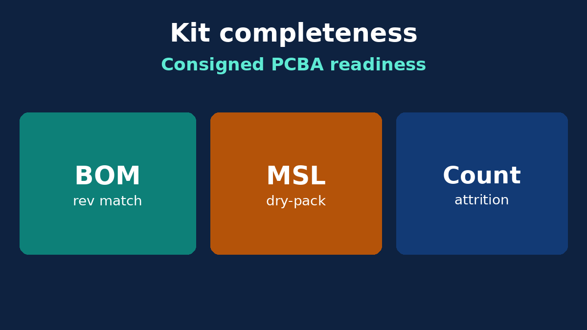 PCB kit completeness checklist for kitted assembly vs turnkey