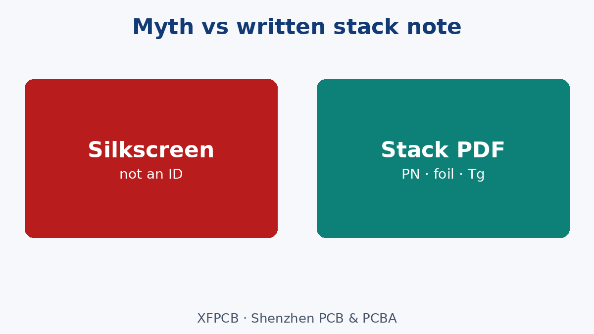 Silkscreen logo vs written stack callout