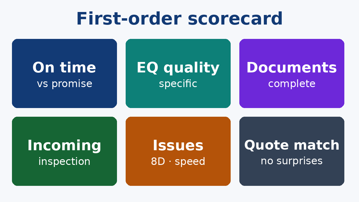 A simple scorecard for the first orders