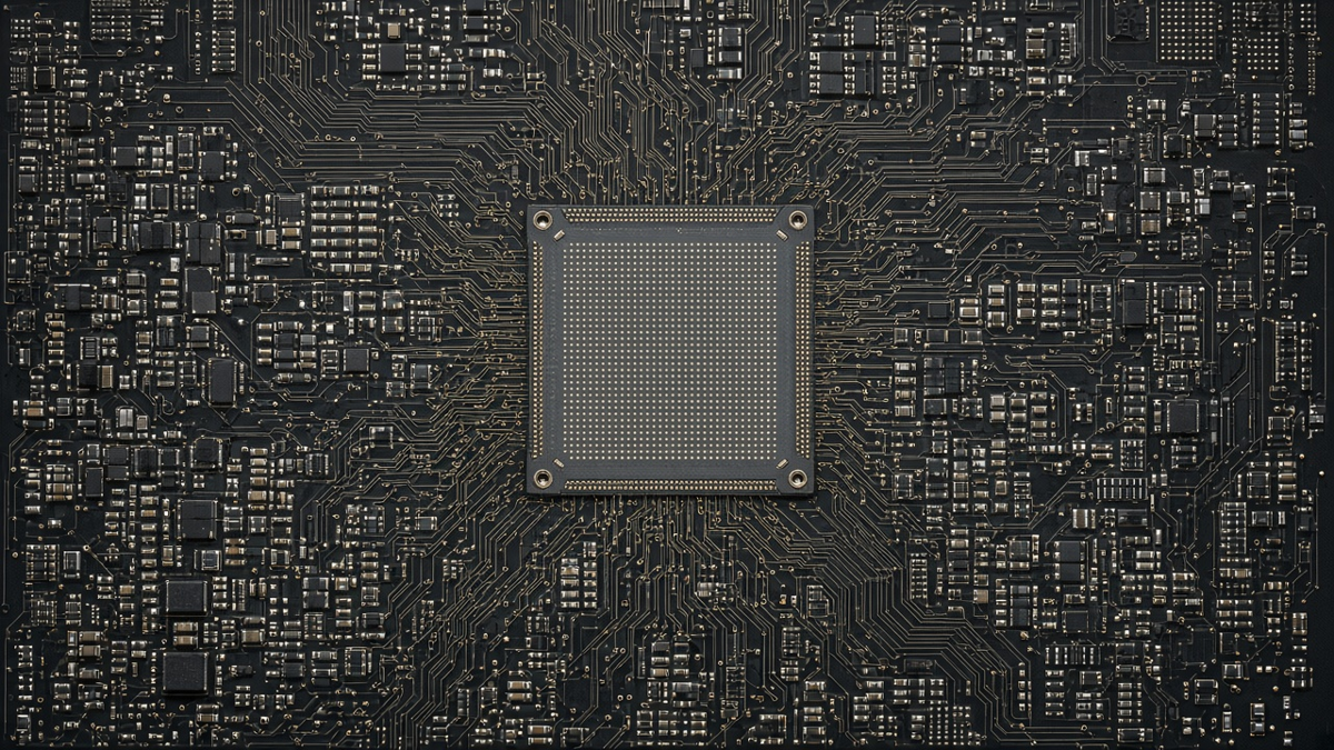 Assembled high-speed server PCB with large BGA and dense routing area